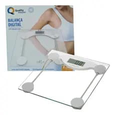 Balança Corporal Digital Até 180kg Com Vidro Temperado Premium