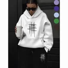 Conjunto Feminino Moletom Canguru e Calça Estiloso Inverno Moderno Blusa De Frio Capuz