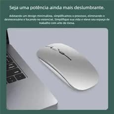Mouse Wireless LED RGB - Bateria Interna Recarregável para Home Office