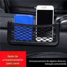 Universal Saco de Armazenamento Carro – Lado do Assento, Rede Preto, Telefone