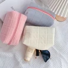 Bolsa de Cosméticos Fofa Formato de Travesseiro - Estojo Kawaii para Volta às Aulas