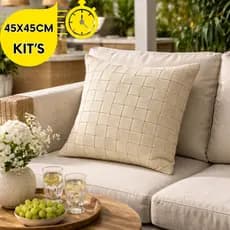 CONJUNTO 1/2/3 CAPAS DE ALMOFADA CAFETERIA CLEAN PREMIUM – FEITA À MÃO LUXO TRAMADECORAR COM ESTILO.