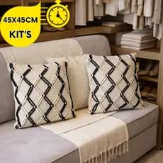 KIT 1/2/3/ CAPA DE ALMOFADA FEITA À MÃO LUXO COM SOFISTICAÇÃO PARA SALAS, QUARTOS, VARANDAS OU SOFÁS