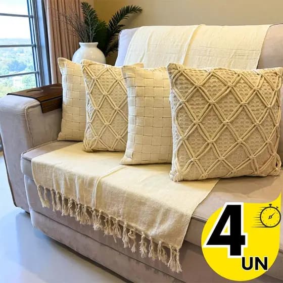 Capas de Almofada Luxo 1/2/3/4 Para Decorar Ambientes, Para Qualquer  Pessoa e Uso em Sala ou Quarto