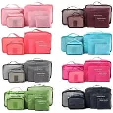 Kit 6 Organizador De Mala De Bagagem Viagem Necessaire Bolsa