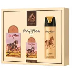 Kit de Perfume e Desodorante Corporal Lattafa Art of Nature II Eau de Parfum Unissex - 3 Unidades