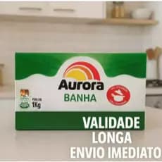 Banha de Porco Aurora 1kg – Validade Longa Envio Imediato