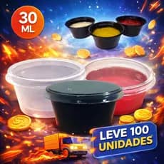 Potinho Molheira Pote Descartável Molho Com Tampa 30ml G695