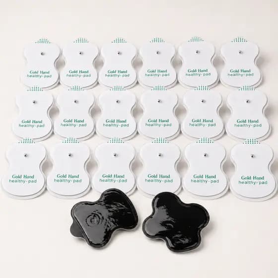 Eletrodos Adesivo Tens Fisioterapia Massagem Kit 20 Peças Auto Colante Gel eletrochoque Gold Hand