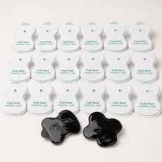 Eletrodos Adesivo Tens Fisioterapia Massagem Kit 20 Peças Auto Colante Gel eletrochoque Gold Hand