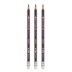 Kit 3 Lápis Preto Maped Black Peps HB com Borracha