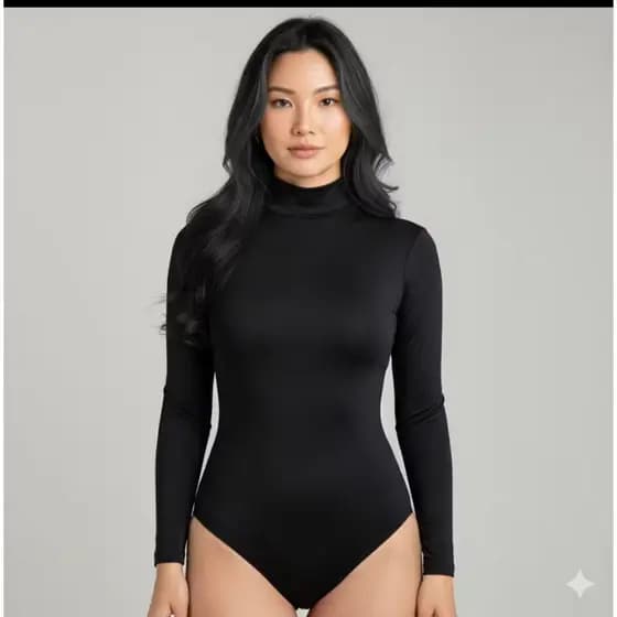Body Feminino Cacharrel Manga Longa Gola Alta