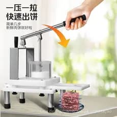 Prensa manual para carne, utilizada para fazer hambúrgueres, bifes e bolinhos de carne, adequada para restaurantes e lan