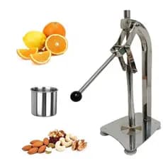 Espremedor de Limão Manual em Aço Inoxidável com Manivela, Triturador de Limão para Frutas ou Nozes