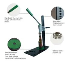 Seladora manual de tampas de garrafas de cerveja, equipamento para fabricação artesanal de cerveja e selagem de embalage