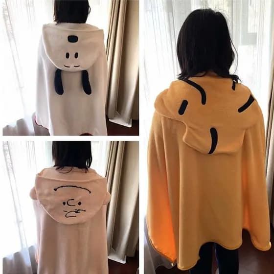 [Essencial para a Recuperação] Manta estilo japonês com o Snoopy, uma ótima companhia para se aquecer durante as pausas