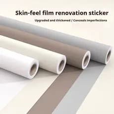 Adesivos para armários com textura de pele espessa, película para mudar a cor da porta do armário, papel de parede para