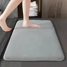 Tapete de banheiro de cor sólida, tapete para vaso sanitário, tapete antiderrapante para entrada de casa, tapete absorve