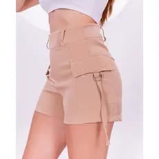 short cargo alfaiataria feminino