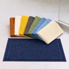 Kit 4 Tapete De Piso Premium - Saida de Banho 100% Algodão Macia Absorvente Hotel 40x75cm