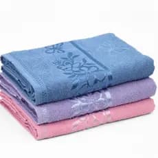 KIT 3 Toalhas de Banho Premium 75x130cm 100% Algodao Felpauda Super Macia Floral Garden
