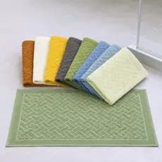Kit 5 Toalha De Piso Banheiro Tapete 100% Algodão Felpudo Alta Absorção Hotel 40x75cm