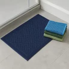 Kit 2 Toalha Tapete De Piso Premium - Saida de Banho 100% Algodão Macia Absorvente Hotel 40x75cm