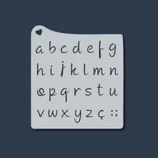 Molde Stencil Alfabeto Abecedário Letras Minúsculas para Pintura, Artesanato, Tecido, Mdf, Parede