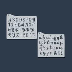 Kit 2 Stencil Moldes Alfabeto Letras Abecedário para Pintura, Artesanato, Tecido, Mdf, Infantil