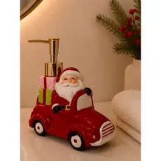 Dispenser De Sabonete Liquido – 200ml Porta Sabonete de Porcelana Designer De Papai Noel