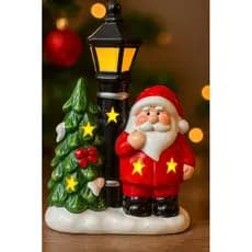 Enfeite de Natal Com Luzes – Decoração Natalina Designer Papai Noel