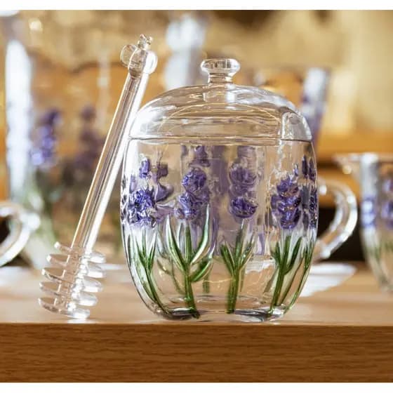 Meleira de Cristal Com Pegador – Designer Lavanda