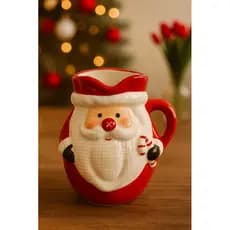 Mini Leiteiras Em Porcelana 350ml — Designer Papai Noel De Natal