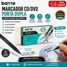 Bazze Marcador CD/DVD Kit 12 Ou 3 Unidades Ponta Extra Fina