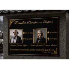 Azulejo Memorial 20x30 Personalizado para Cemitério | Lápide com Foto e Frase