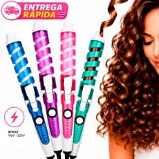 Modelador Cacheador Espiral Profissional 110v/220v Bivolt Cabelo Cachos Definidos Rápido
