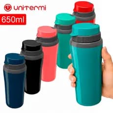 Garrafa Copo Térmica Miami Unitermi 650ml Tampa Parede Dupla Squeeze Água Suco Chá