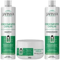 Kit 3 em 1 Anti Queda 300ml 💚 Diga Adeus ao Cabelo Fraco & Quebradiço! Fortalece e Reduz a Queda