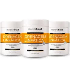 Kit 3X Creme de Massagem Drenagem Linfática – Estimula a Circulação Sanguínea e Linfática