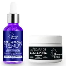 Skin Care Anti-Oleosidade - Sérum Niacinamida + Argila Preta | Reduz Cravos, Espinhas & Oleosidade!
