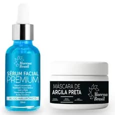Kit Skin Care Renovação Facial - Sérum Facial Ultra Concentrado + Argila Preta | Morena Brasil!!