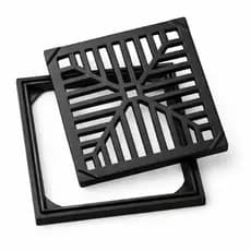 Ralo De Ferro Fundido 20x20 C/Caixilho Para Área Externa Preto