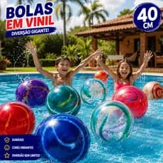 Kit Bolas De Parque Vinil 40cm Kiko Gigante Colorida Marmorizada Prenda Festa Recreação Infantil Doação
