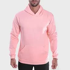 Blusa de frio masculina Moletom Canguru  Rosa Liso Unissex  confortável dia dia inverno