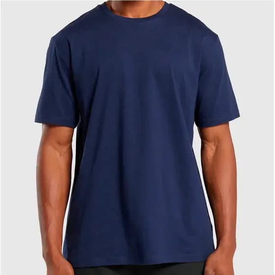 camisa masculina algodão Azul Marinh- Não Desbota - Não Cria Bolinha Azul camisa masculina perfeita pra você