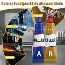 100g Cola Mágica De Reparo AB Ferro Fundido Metálico Adesivo Resistência Ao Calor Soldagem A Frio Metal Agente