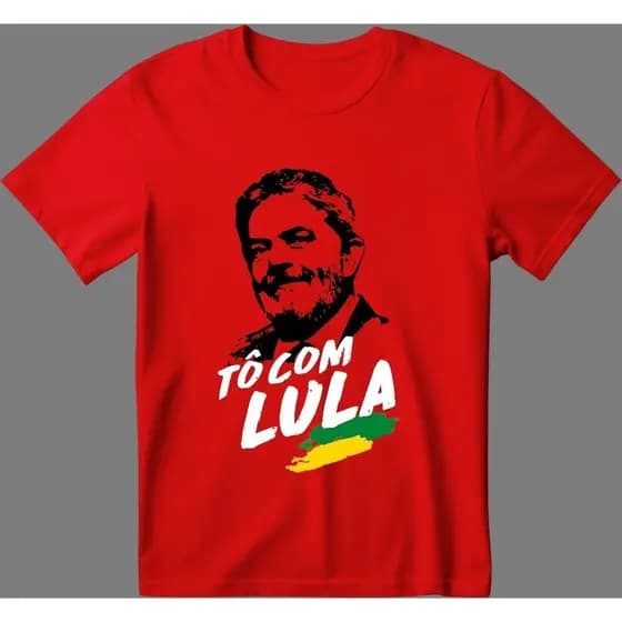 Camisa Personalizada Política Tô Com Lula 100% Algodão Entrega Rápida.