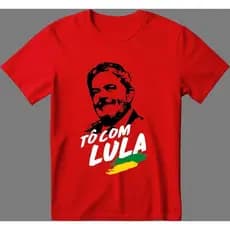 Camisa Personalizada Política Tô Com Lula 100% Algodão Entrega Rápida.