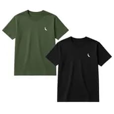 Kit 2 Camiseta Masculina Estampada 100% Algodão Fio 30.1 Varias Cores Oferta