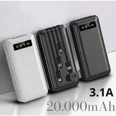 Carregador Power Bank Portátil 20000mah Universal Saida 4 Cabos_LUIZA